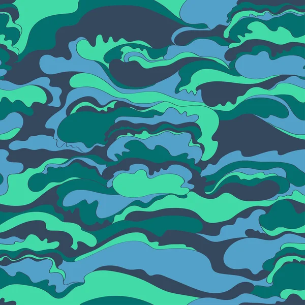 Motif Avec Image Texture Crème Des Nuances Pourpre Bleu Turquoise — Image vectorielle