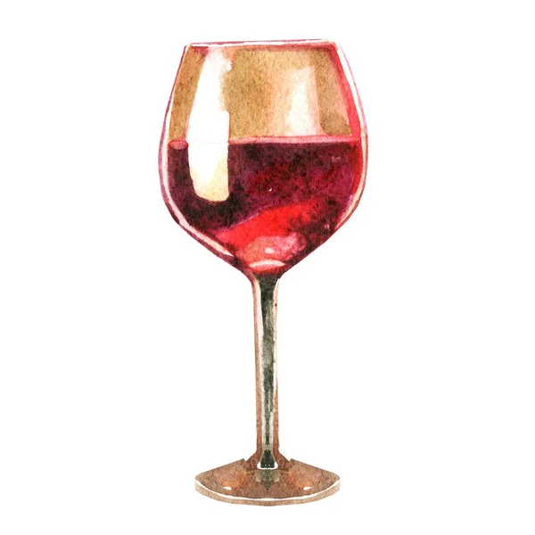 Акварель. Изображение бокала вина . — стоковое фото