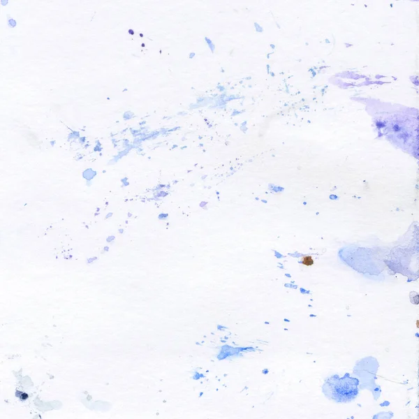 Watercolor illustration. Texture. Watercolor transparent stain. Blur, spray. Blue color. — Stock Photo, Image