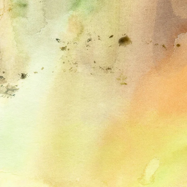 Ilustración en acuarela. Textura. Mancha transparente acuarela. Desenfoque, spray. Color amarillo y búho . — Foto de Stock