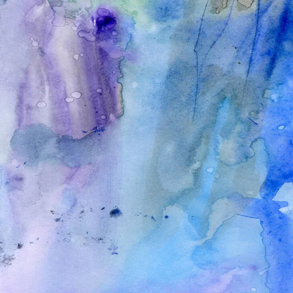 Акварель Текстура Акварель Прозрачное Пятно Размытие Распыление Фиолетовых Синих Оттенков — стоковое фото