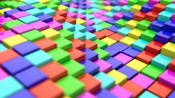 色付きの立方体の抽象的な背景は。3 d レンダリング — ストック写真
