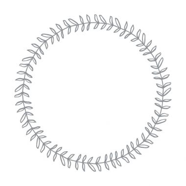 Basit çiçek çelenk ile el çekilmiş dalları