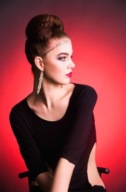 genç güzel kız Ukrayna Avrupalılar stüdyo