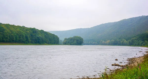 Photo de grande rivière, vue de la plage — Photo