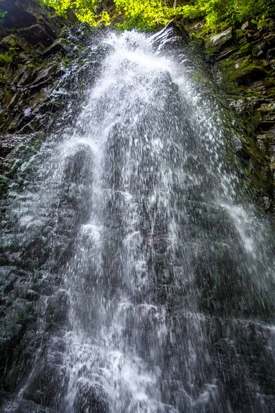 高高的瀑布，在喀尔巴阡山的照片 — 图库照片