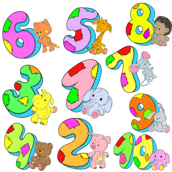 Set of numbers for congratulations. Date of Birth. Happy Birthday — Stock Vector