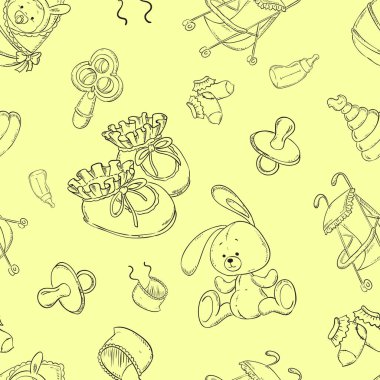 Bebek arka plan vektör çizim