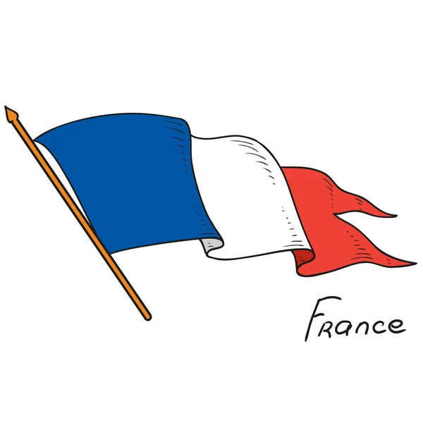 Mano con la bandera de francia imágenes de stock de arte vectorial |  Depositphotos