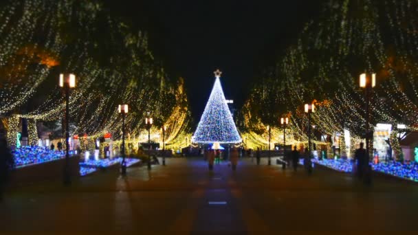 Iluminación de Navidad en Tokio — Vídeo de stock
