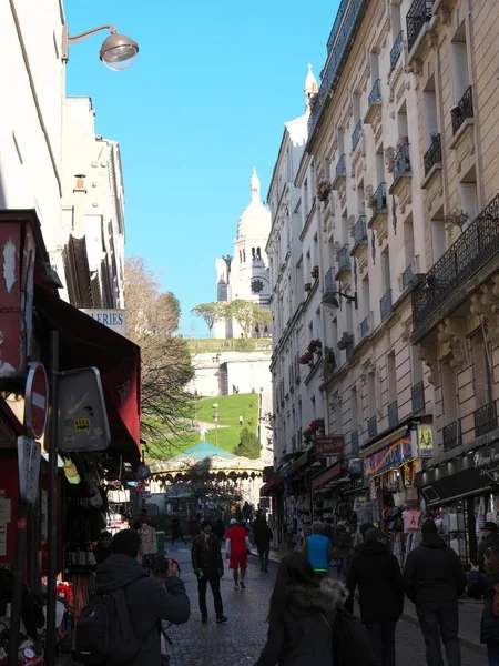 View of Sacre coeur from Steinkerque street — Stock Photo, Image