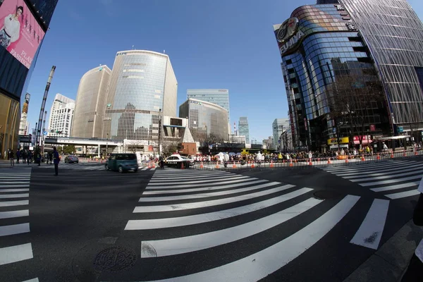 東京、日本-2 月 26、東京銀座の東京マラソンの 2017:Background 作業 — ストック写真