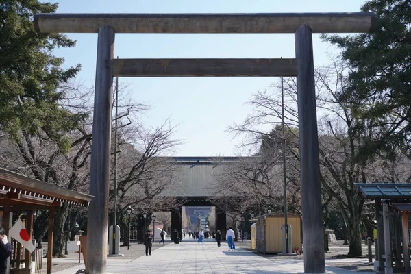 Svatyně Jasukuni na jaře — Stock fotografie