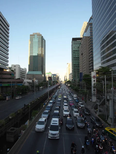 Congestión crónica del tráfico en Bangkok — Foto de Stock