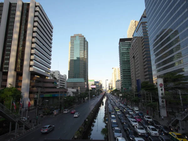 Congestión crónica del tráfico en Bangkok — Foto de Stock