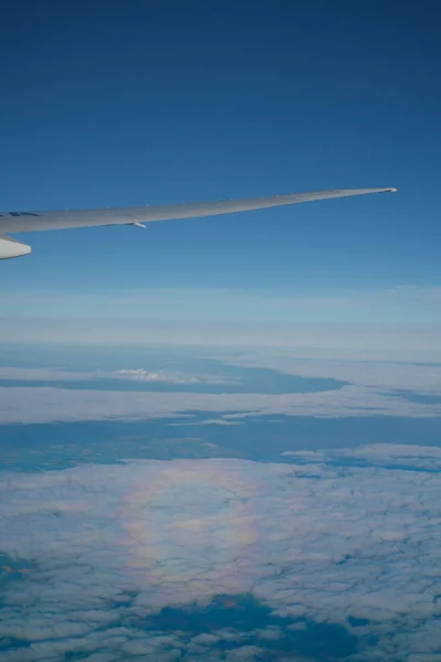 Brocken spectre or Brocken bow appeared above North Sea — Stock Photo, Image