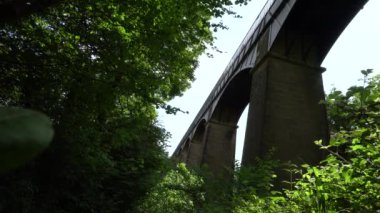 Pontcysyllte su kemeri kuş çağrı sesi ve su akışı sarılmış