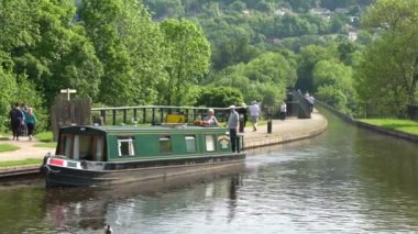 Pontcysyllte su kemeri Llangollen Galler İngiltere üzerinden kanal tekne