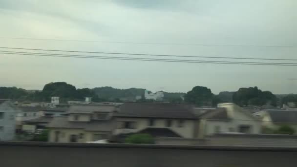 Shinkansen, Japon hızlı tren Kakegawa istasyon geçirir — Stok video