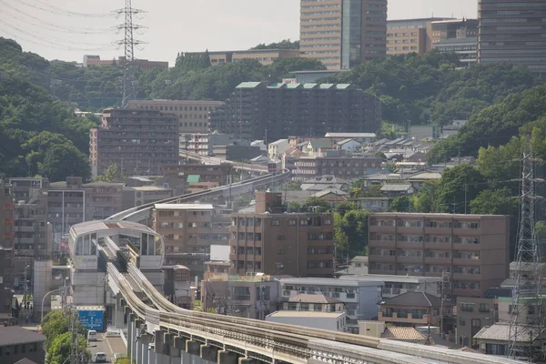 Pohled z Tama kopců, Tama Kyuryo, Tokyo — Stock fotografie