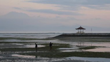 Sanur Beach, Bali Agung Dağı manzarası