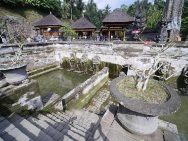 Goa Gajah, Bali kazılan havuzda