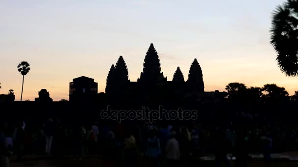 Siem Reap Camboja Dezembro 2017 Angkor Wat Famoso Marco Cambojano — Vídeo de Stock