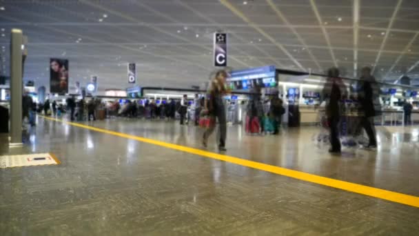 Narita Japonya Aralık 2017 Narita Havaalanı Terminal Zaten Oldukça Meşgul — Stok video