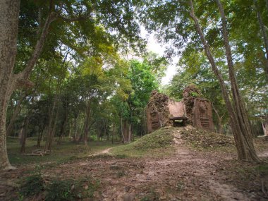 Kampong Thom, Kamboçya-Aralık 21, 2017: Sambor olduğunuzu Kuk Kamboçya'da arkeolojik bir sitedir. O 7 yüzyıldan tarihleri.