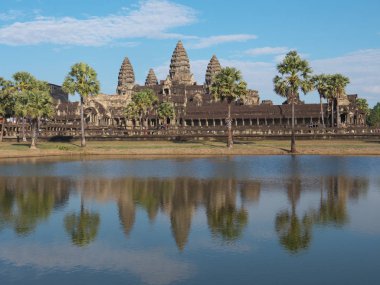 Siem Reap-Aralık 22, 2017:Angkor Wat - ünlü Kamboçyalı Simgesel Yapı