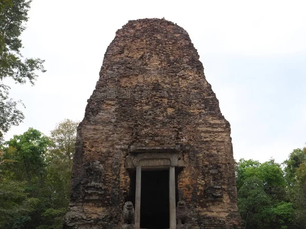 Кампонгтом Камбоджа Декабря 2017 Года Самбор Прей Кук Является Археологическим — стоковое фото