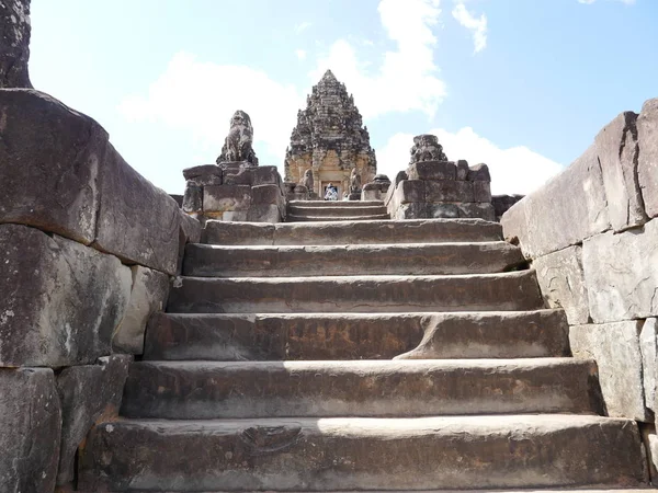 Siem Reap Décembre 2017 Bakong Est Première Montagne Grès Temple — Photo