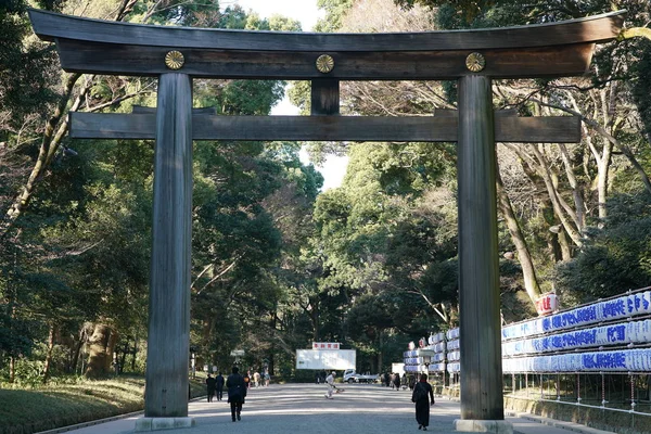 Tokyo Japonya Ocak 2018 Meiji Jingu Shrine Bulunan Shibuya Tokyo — Stok fotoğraf