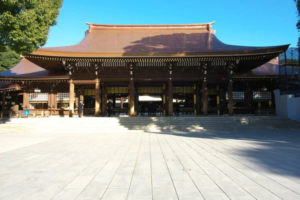 Tokyo Japon Janvier 2018 Bâtiment Principal Sanctuaire Meiji Jingu Situé — Photo