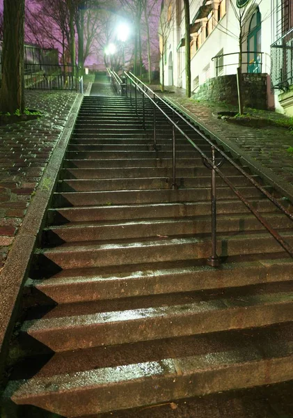 Paris França Janeiro 2018 Passos Pedra Rue Chappe Chappe Street — Fotografia de Stock