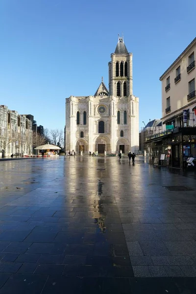 Paris França Janeiro 2018 Basílica Saint Denis Uma Arquitetura Gótica — Fotografia de Stock