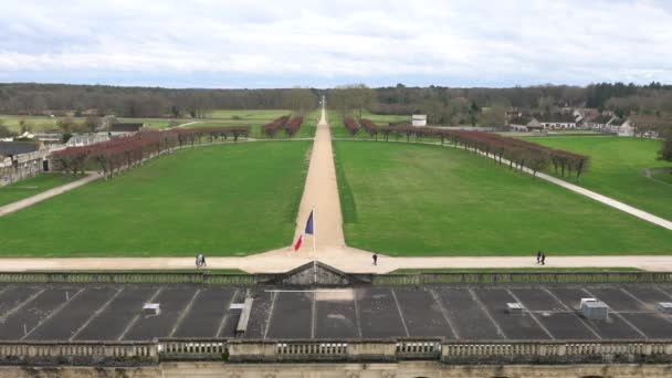 Loir Cher Francja Stycznia 2018 Piękny Ogród Chateau Chambord Obejrzeli — Wideo stockowe