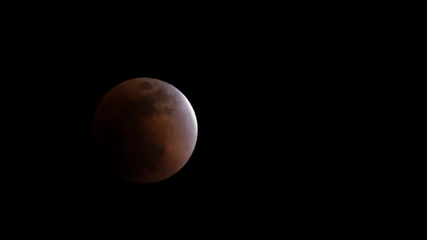 Tóquio Japão Janeiro 2018 Eclipse Lunar Total Super Blue Blood — Vídeo de Stock