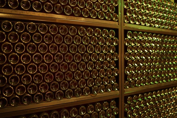 Yamanashi Japan November 2019 Wine Bottles Rack Wine Cellar Yamanashi — Stock Photo, Image