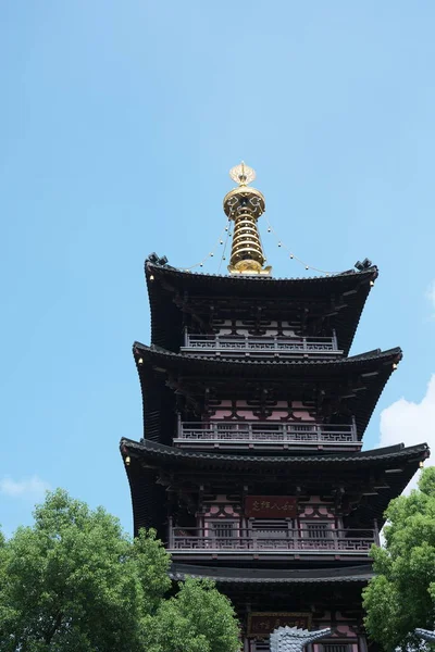 Suzhou Çin Eylül 2019 Çin Hanshan Tapınağı Nın Çan Kulesi — Stok fotoğraf