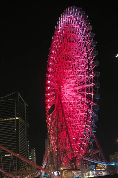 Kanagawa Japão Dezembro 2019 Roda Gigante Colorida Noite — Fotografia de Stock