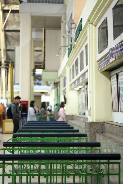 Bangkok Thaiföld 2019 December Jegypénztár Hua Lamphong Állomáson Vagy Bangkokban — Stock Fotó