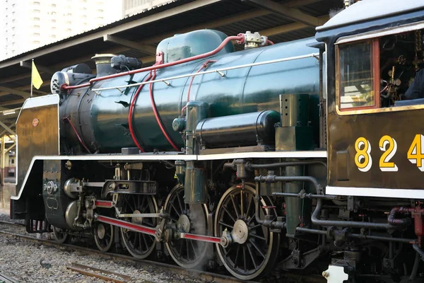 Bangkok Thailand Dezember 2019 Doppelköpfige Dampflokomotive Hua Lamphong Station Bangkok — Stockfoto