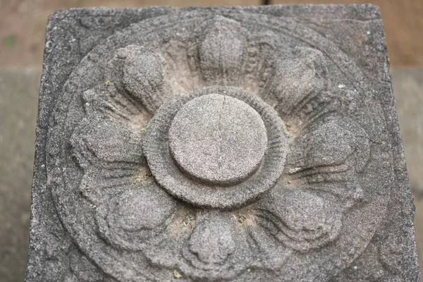 Buriram Tajlandia Grudnia 2019 Relief Lotus Flower Phnom Rung Buriram — Zdjęcie stockowe