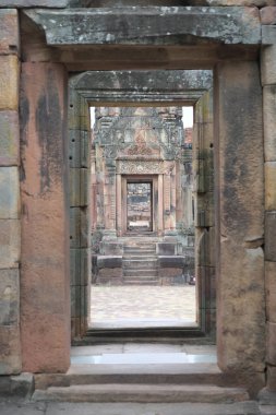 Buriram, Tayland-8 Aralık 2019: Prasat Muang Tam, Tayland