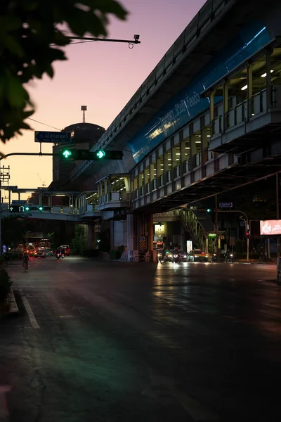 Bangkok Thailand December 2019 Asok Montri Intersection Dawn Bangkok Thailand — Stock Photo, Image