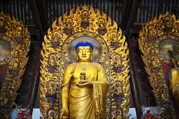 Shanghai Chine Septembre 2019 Statue Bouddha Temple Longhua Shanghai Chine — Photo