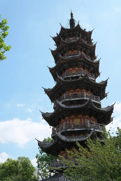 Xangai China Setembro 2019 Pagode Longhua Templo Longhua Xangai China — Fotografia de Stock