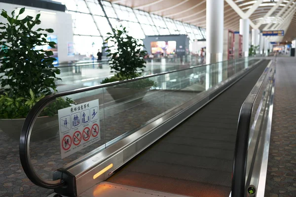 Szanghaj Chiny Września 2019 Shanghai Pudong Międzynarodowe Lotnisko Drugie Bramki — Zdjęcie stockowe