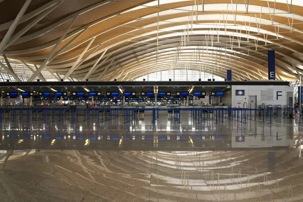 Shanghai China September 2019 Tidak Ada Orang Bandara Internasional Shanghai — Stok Foto